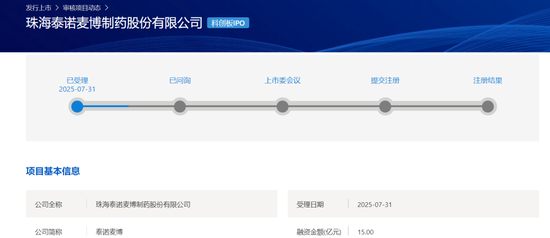 重启后首家获受理！高瓴